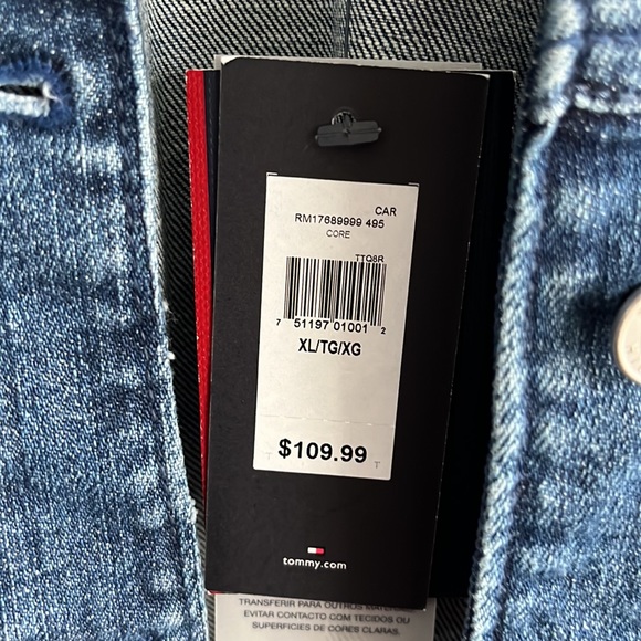 Tommy Hilfiger Denim Blue Jean Jacket XL Brand New - Picture 3 of 4